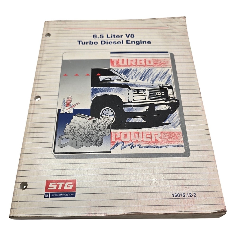 GM STG 6.5 Liter V8 Turbo Diesel Engine Service Manual 1992 Repair Guide